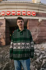 Купить Свитер БИЧ Пацанский зеленый Свитер БИЧ Пацанский зеленый