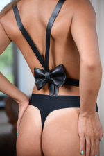 Кокетливая портупея с кожаным бантом сзади БДСМ Арсенал Lady's Arsenal 300-40