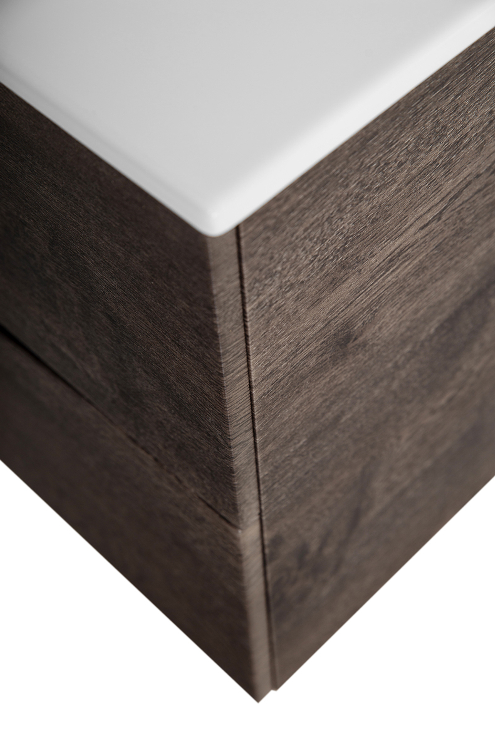 Тумба с раковиной подвесная BelBagno MARINO-CER-N-1000-2C-SO-RNG-P Rovere Nature Grigio, раковина белая BB-8099-100