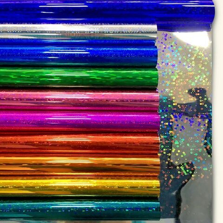 Упаковочная пленка (0,7*7,9 м) Ассорти, Голография, 10 шт.