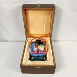 Набор шар новогодний с круговой росписью Палех "Москва"  и стихи "О Москве" в футляре