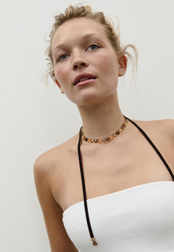 STRADIVARIUS Бархатный чокер с сердечками, золотой