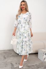 Платье Хелен (белый/цветы)-52р-р Р11-2075/13 Nikol