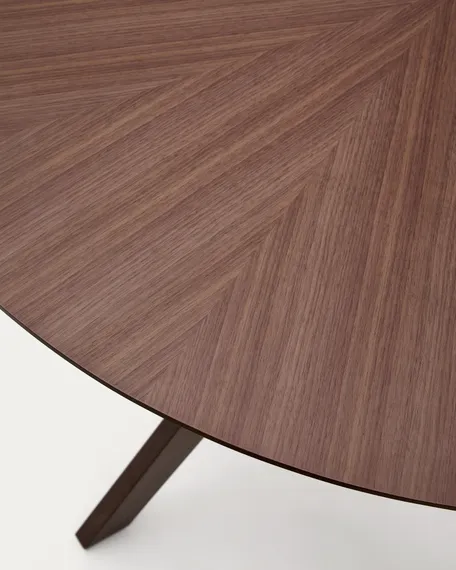 Стол Naanim Ø120 см из орехового шпона