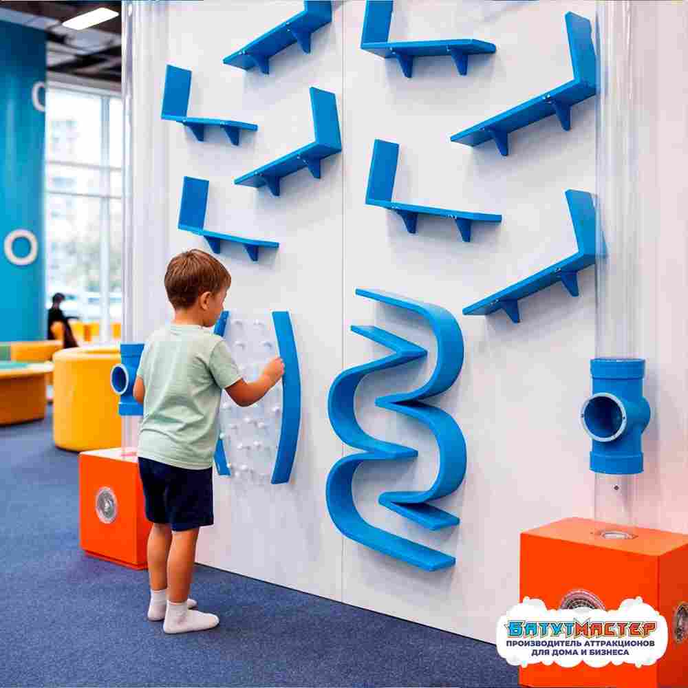 Интерактивная игровая стена «Воздушная эскадрилья», 2,44×0,5×2,44 м