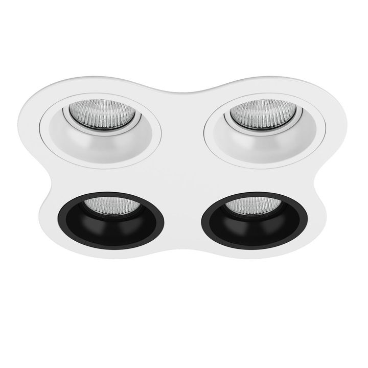 Комплект из светильников и рамки Lightstar Domino Round (214646+214606+214606+214607+214607) D64606060707