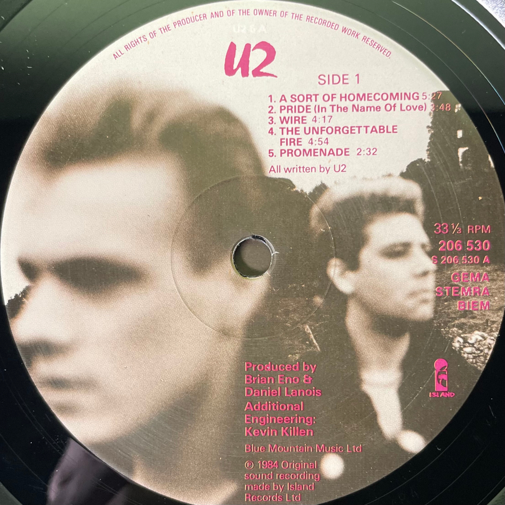 U2 - The Unforgettable Fire (Европа 1985г.)