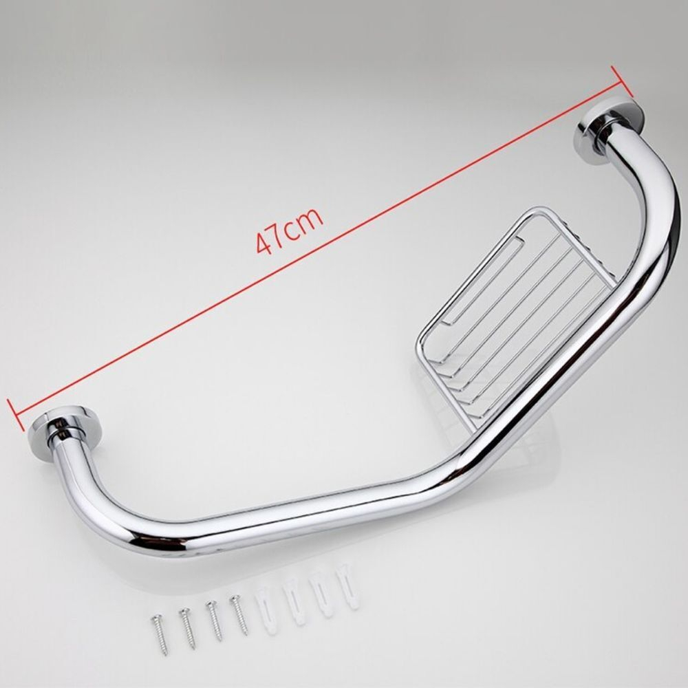 Поручень хром, 48 см, с мыльницей, Frap, F1719