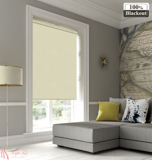 Рулонная штора Классик Блэкаут (кремовый)