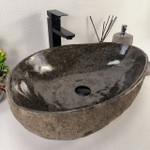 Каменная раковина из речного камня RS-05193 (58*39*15) 0862 из натурального камня