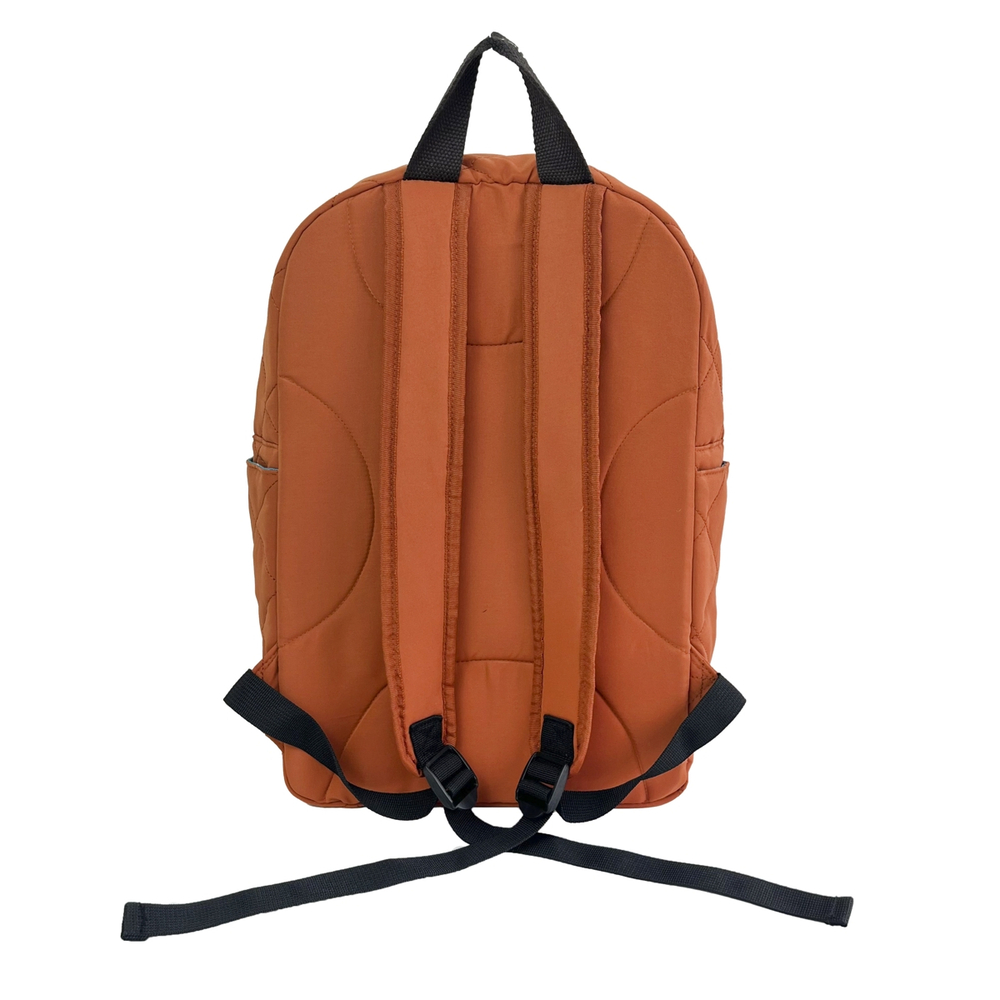 Стеганный рюкзак с кошкой "MATILDASan", терракотовый, 25-8694-2, KUSUGURU