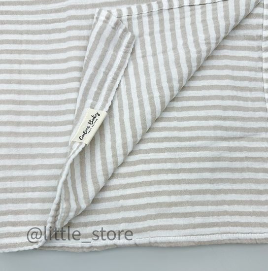 Пеленка муслиновая, Бежевая полоска