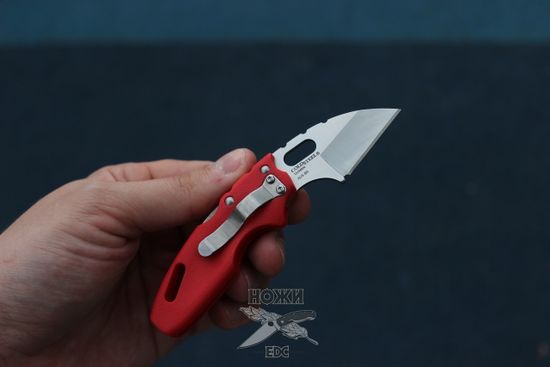 Складной нож Cold Steel 20MTR Mini Tuff Lite Plain Edge Red c клинком из стали 4034 Stainless Steel, рукоять Grivory (Griv-Ex)