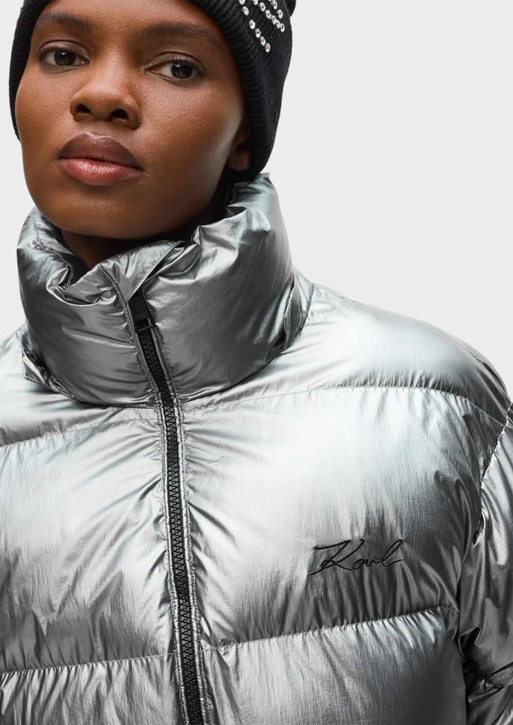 Куртка KARL LAGERFELD Metallic Puffer