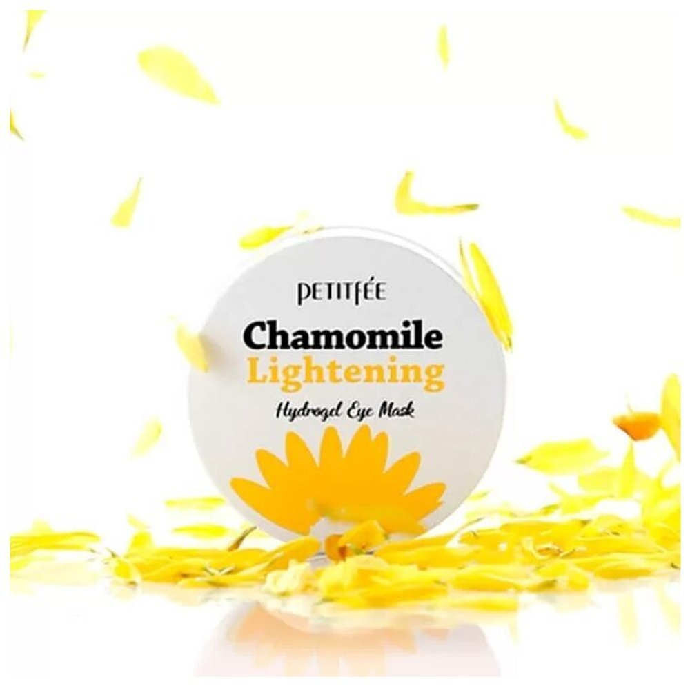 PETITFEE Восстанавливающие патчи для глаз Chamomile Lightening Hydrogel Eye Mask, 60 шт
