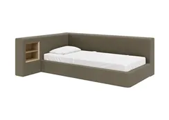 Диван-кровать Cube c нишей M (серо-зеленый FiberGuardе)