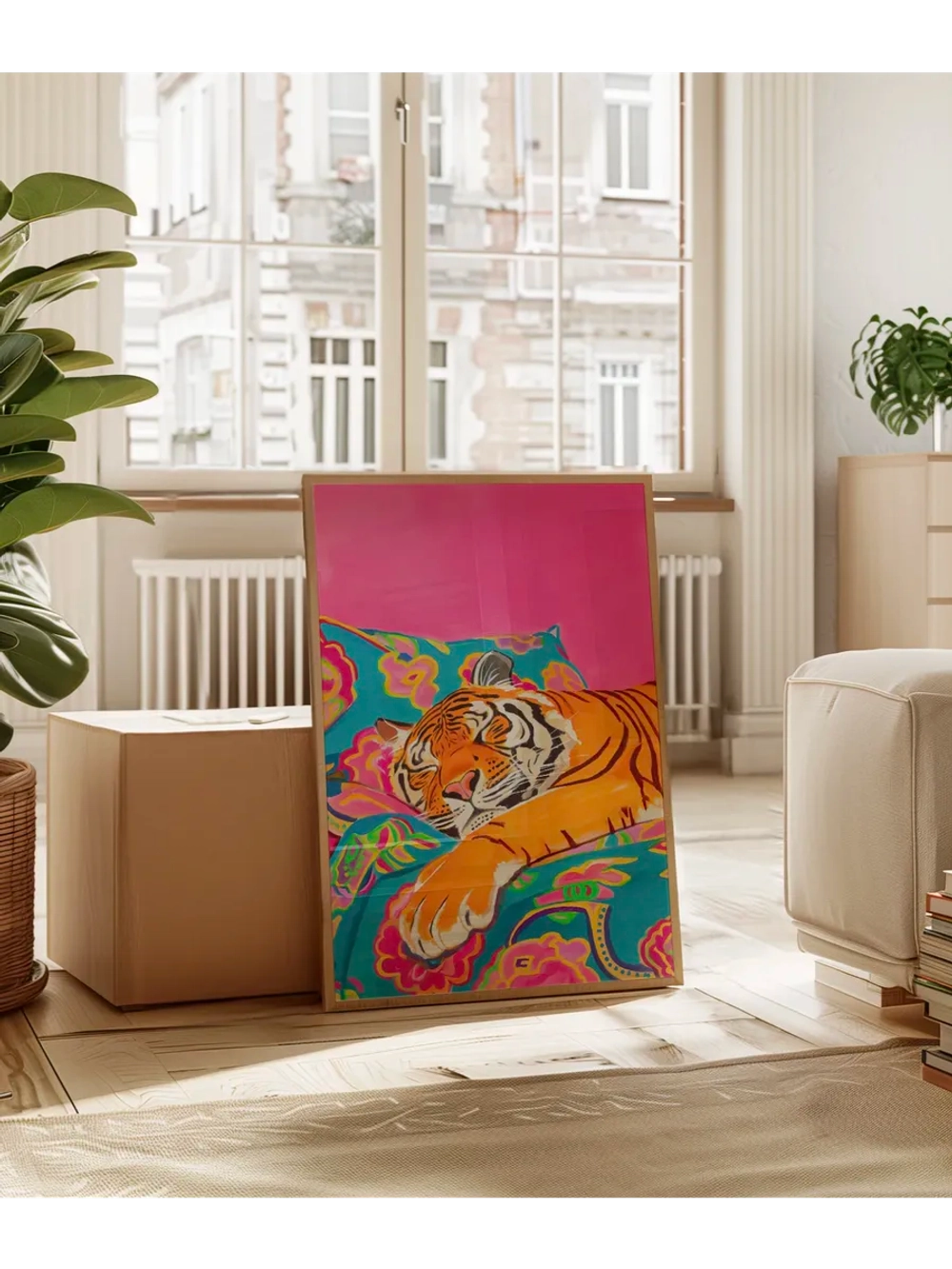 постер 30х40 см интерьерный на стену без рамок Тигр