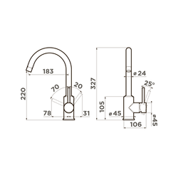 Смеситель для кухни Omoikiri Shinagawa-BL-BN Черный