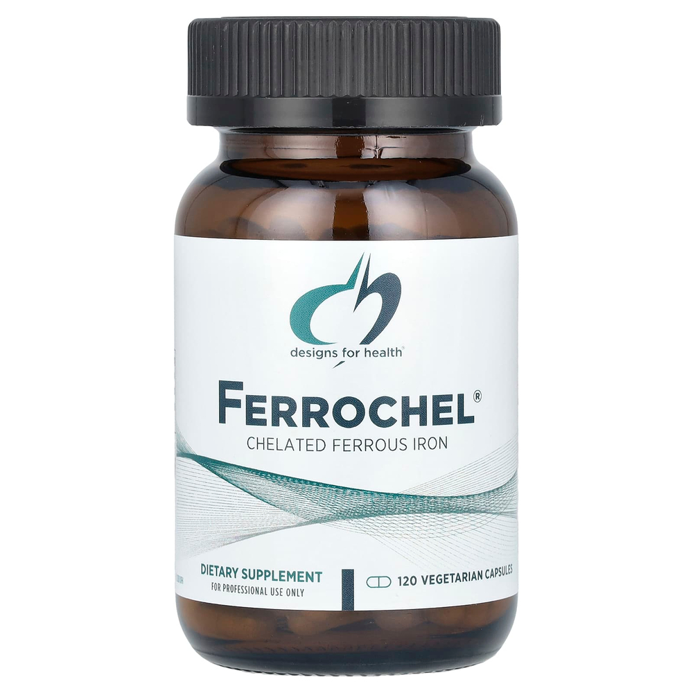 Designs For Health, Ferrochel®, 120 вегетарианских капсул (27 мг в 1 капсуле)