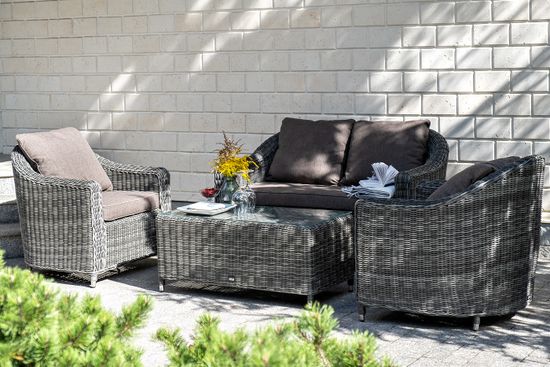 "Кон Панна" лаунж-зона из искусственного ротанга, цвет графит