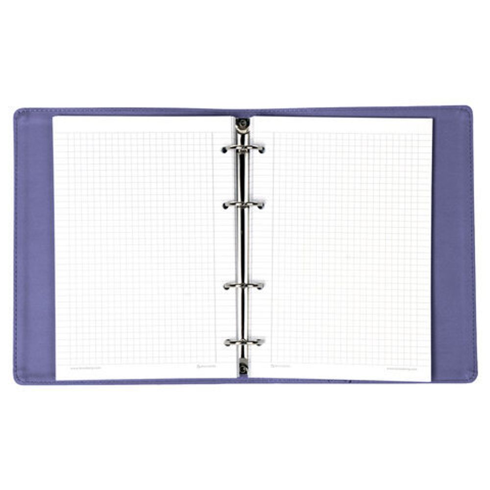 Тетрадь на кольцах А5 (180х220 мм), 120 л., под фактурную кожу, BRAUBERG "Joy", фиолетовый/светло-фиолетовый, 129989