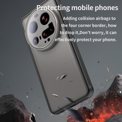 Защитный чехол с черными рамками для Xiaomi 15 Ultra, задняя крышка тонированная прозрачная