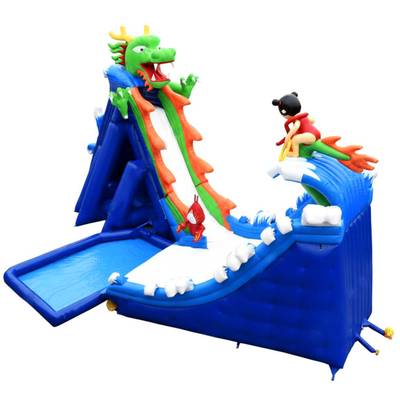 Надувной наземный аквапарк «Драконья гора», 27*17*11 м