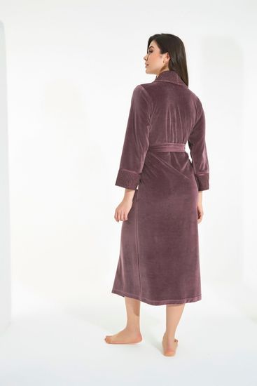 0511 Халат женский велюровый Nusa Niki Kadife с воротником