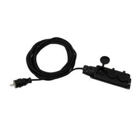 Удлинитель-шнур КГ 3х1,5, 10м, 3 гнезда, морозостойкий, с/з, 16А, 3500Вт, IP44 (Сделано в России) RE