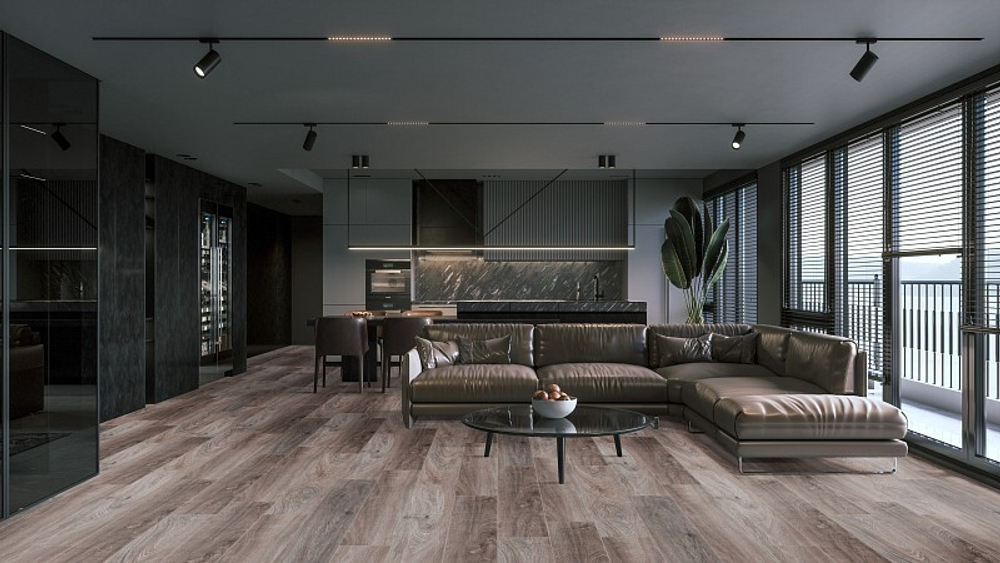 Каменно-полимерная плитка (SPC) Stronghold ELTZ 4V Дуб Трир - Магазин напольных покрытий в Екатеринбурге. MAXI ПОЛ