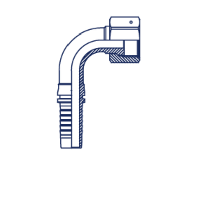 Фитинг DN 10 ORFS (Г) 13/16 (90)