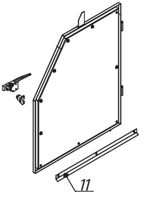 Планка защитная для пескоструйной камеры contracor cab-135s, артикул 82400022
