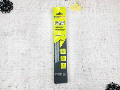 Клеевые стержни, d 7 мм, L 20 см, серебро