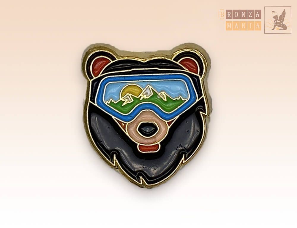 значок Медведь в очках