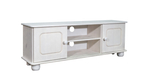 Тумба под телевизор, 115х29х40, Хаба, напольная, 2 двери, сосна, белый, Dipriz