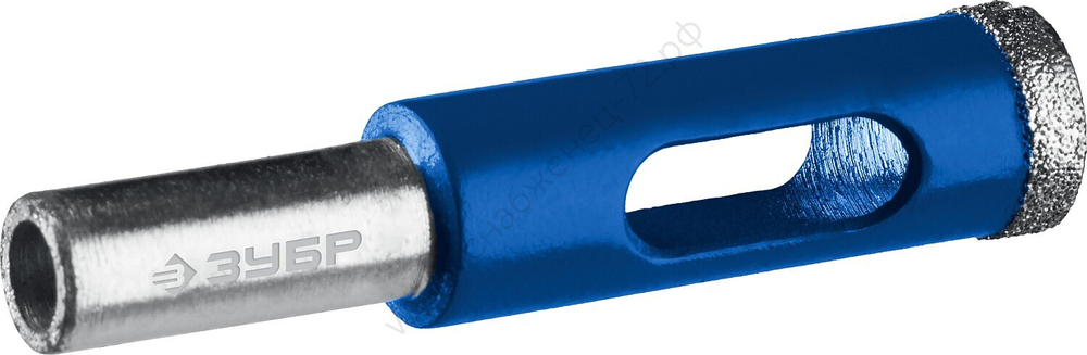 ЗУБР АГК d 6 мм (трехгр. хвост, Р60), Алмазное трубчатое сверло, Профессионал (29850-06)