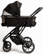 Детская коляска Peppy Tecla 3 в 1 с автокреслом Rise Shadow Black Chrome Edition (Черный)