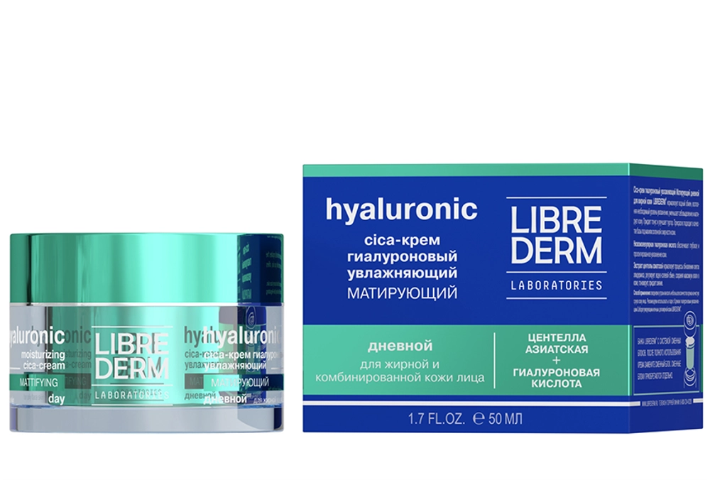 Крем-cica дневной увлажняющий матирующий для жирной кожи / HYALURONIC 50 мл