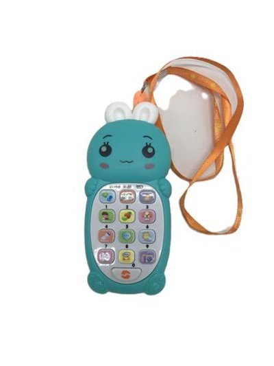 Игрушка звуковая Телефон Зайчонок цвет голубой