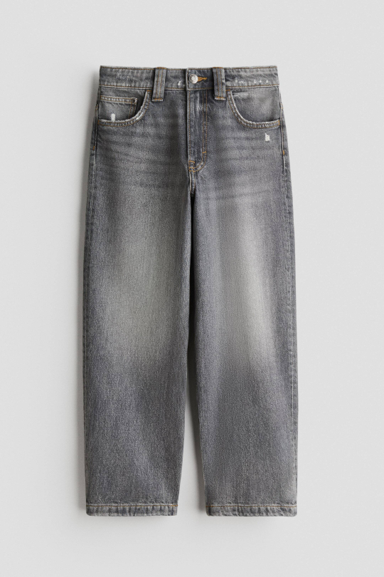 H&M Джинсы Baggy Fit, серый