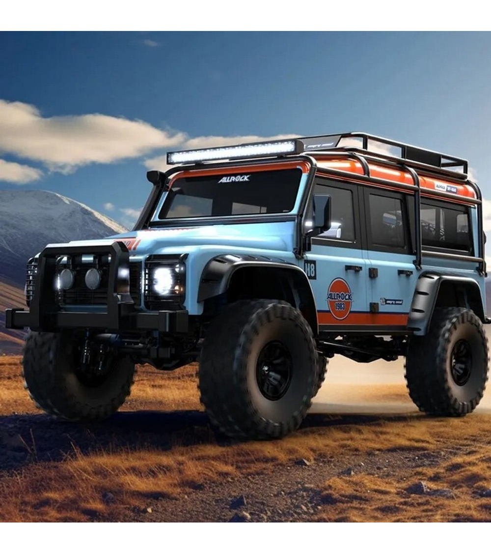 Радиоуправляемый краулер MJX Hyper Go H8H (голубой) Brushless 4WD 2.4G LED 1/8, без ЗУ и акб