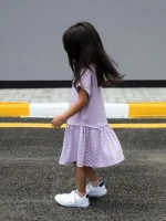 Платье оверсайз в сад с коротким рукавом