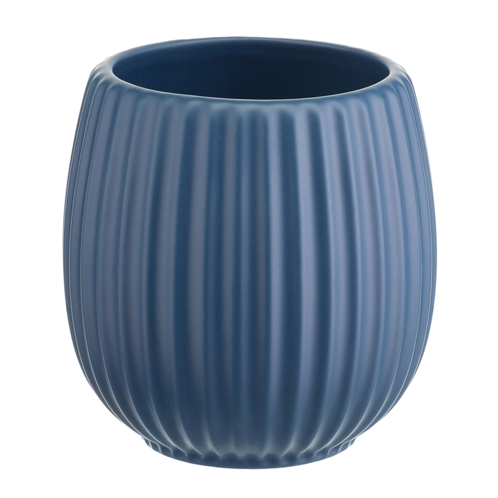 Горшок цветочный темно-синего цвета из коллекции edge, 1,2л