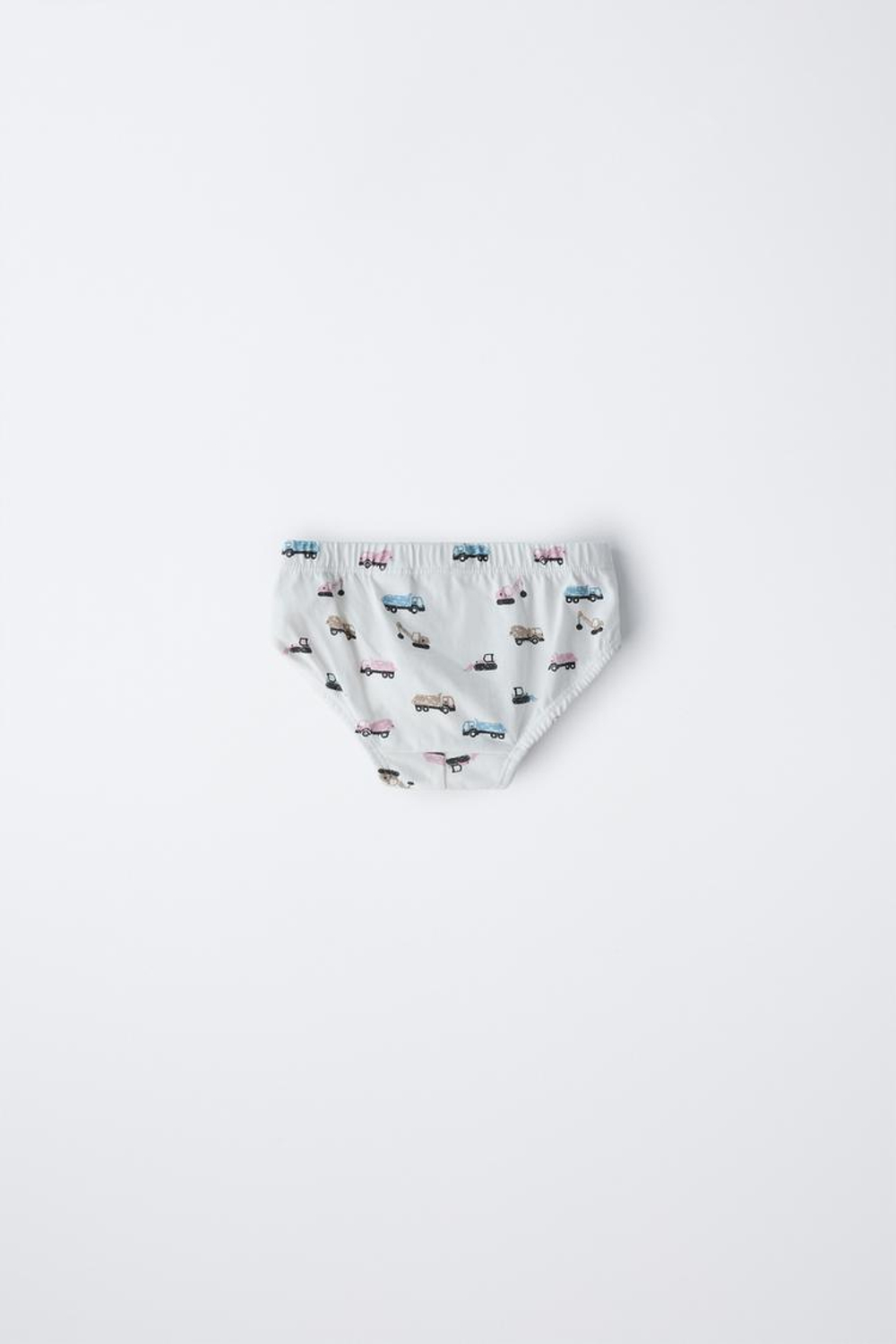 ZARA НАБОР ИЗ ШЕСТИ ТРУСОВ С ПРИНТОМ «КРАН», БЕЛЫЙ