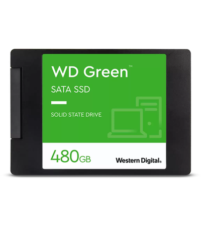 Western Digital SSD Green 480Gb SATA-III 2,5”/7мм 3D NAND WDS480G3G0A, 1 year