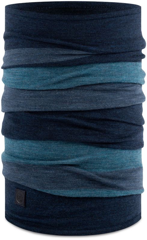 Тонкий шерстяной шарф-труба Buff Wool Move lightweight Denim Фото 1