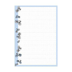 Блок сменный для тетрадей А5 50л. клетка, на кольцах, бежевый "Велосипеды" (Альт)