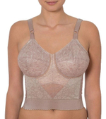 Удлиненная корсетная полуграция-бюстье из кружевной ткани (Размер: 46C) (Цвет: белый)