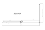 Душевой уголок Дайс (Dice) Vincea VSR-4D8016CL, 1600*800, хром, стекло прозрачное