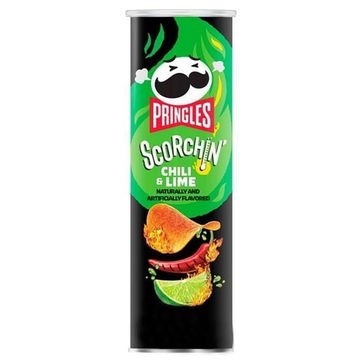 Чипсы Pringles Scorchin' Chili & Lime со вкусом острого перца чили и лайма, 158 г (Германия)